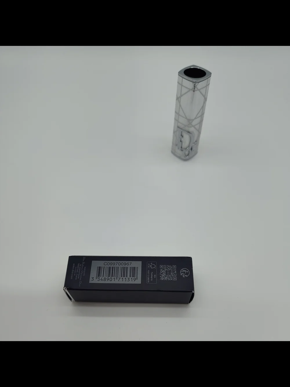 DIOR Addict Silver Cannage Lipstick Case CD Logo Japan Rare Beauty Luxe NIB